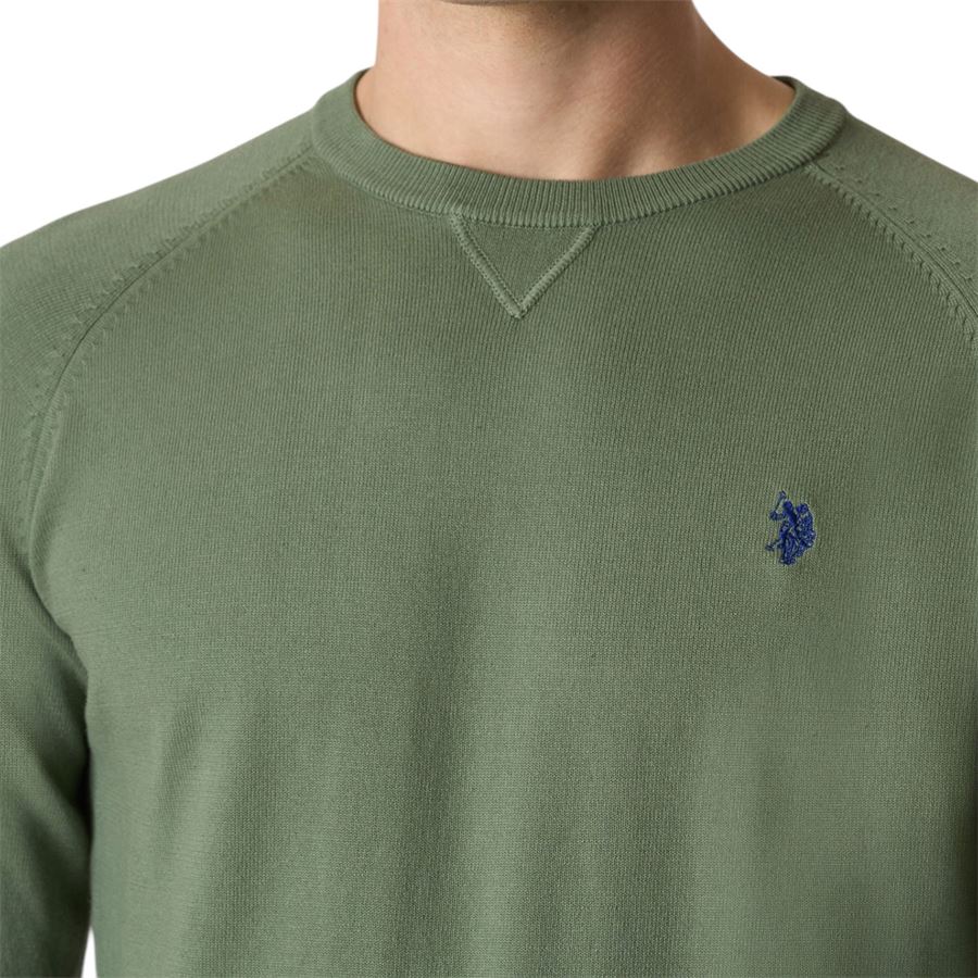 Lin maglia girocollo raglan in cotone da uomo U.S. Polo Assn | US41173003448